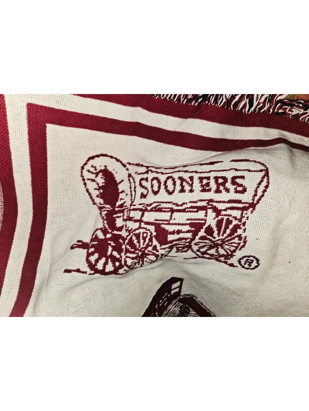 Vintage Oklahoma Sooners Stadium Throw Blanket